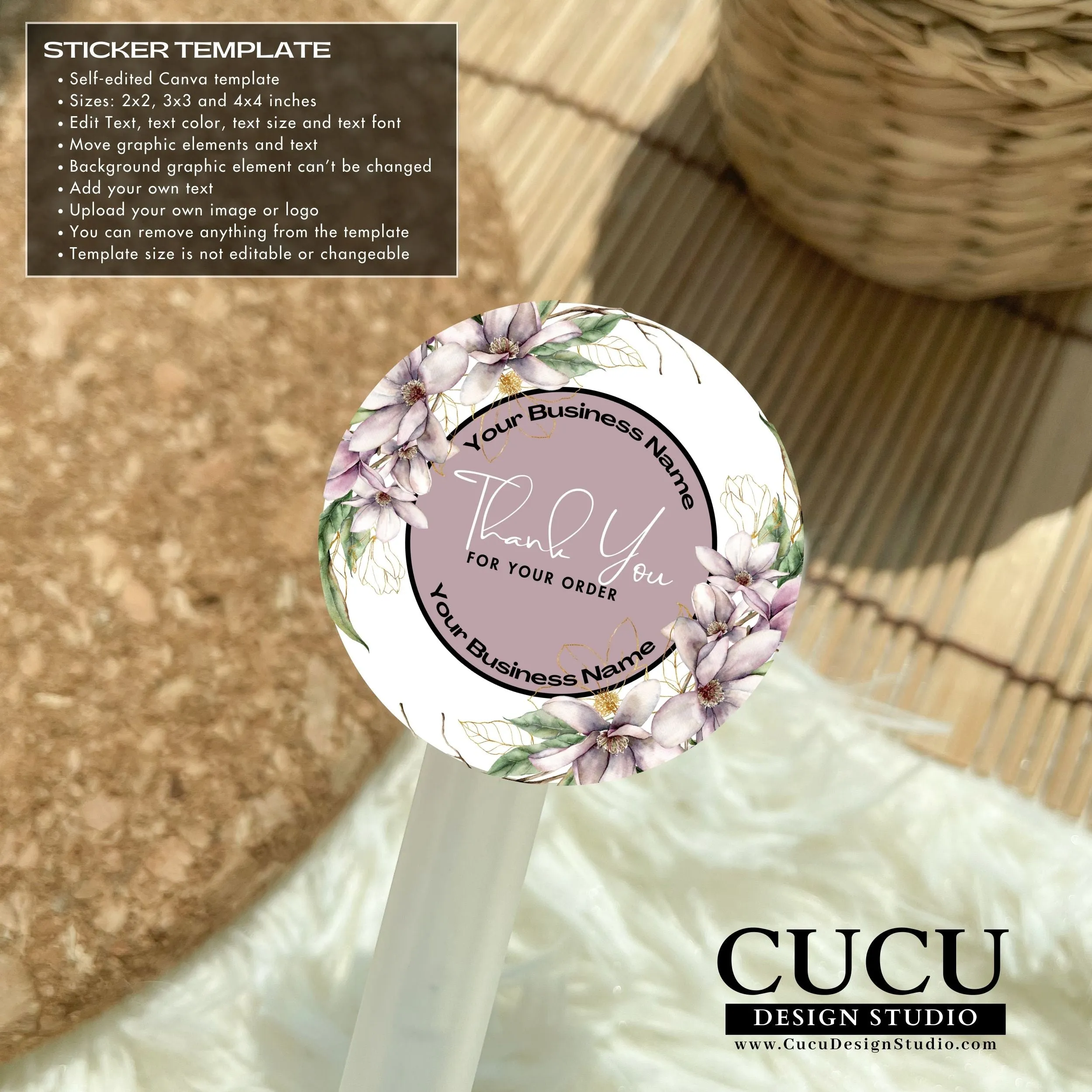 Floral Business Bundle | Price List | Business Card | Thank You Card | Stickers