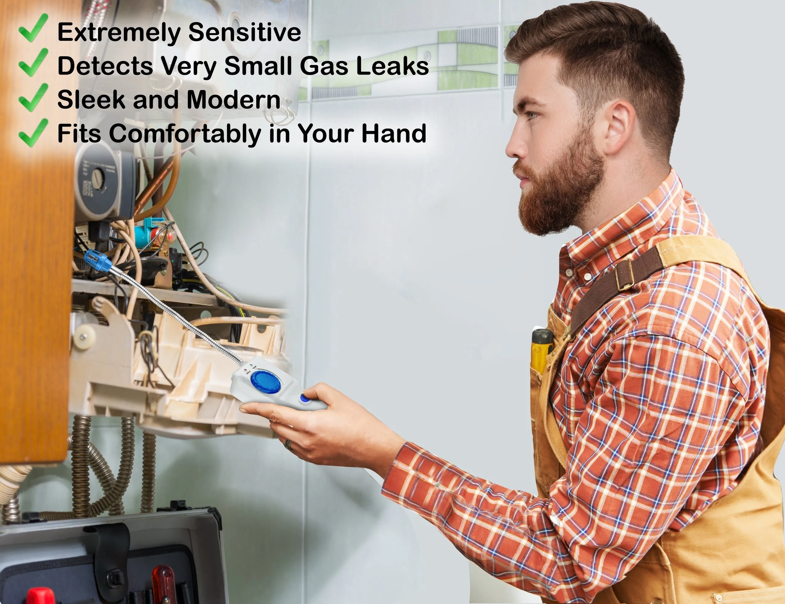 GASKNIGHT PRO Natural Gas Leak Detector for Home, Portable Propane Leak Detector
