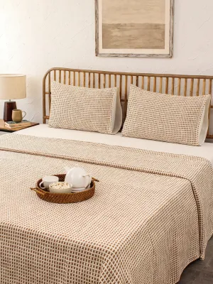 Girnar Double Bedcover (Brown)