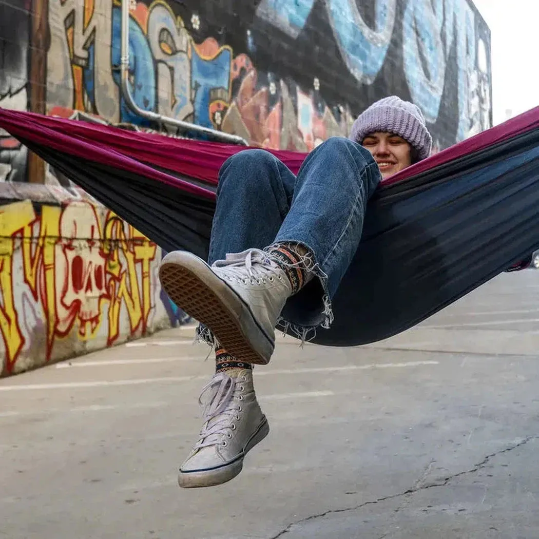 Grand Trunk Double Parachute Nylon Hammock with Straps