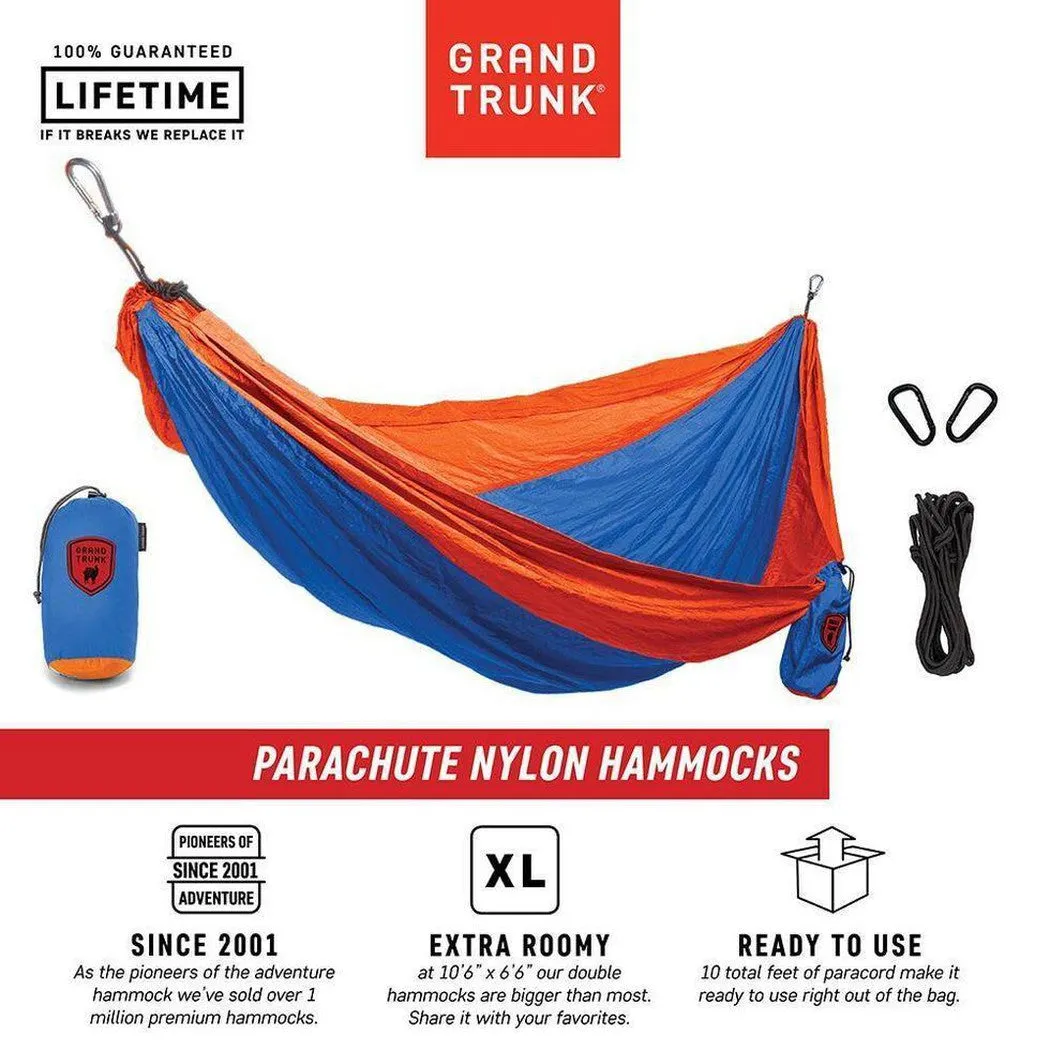 Grand Trunk Double Parachute Nylon Hammock with Straps