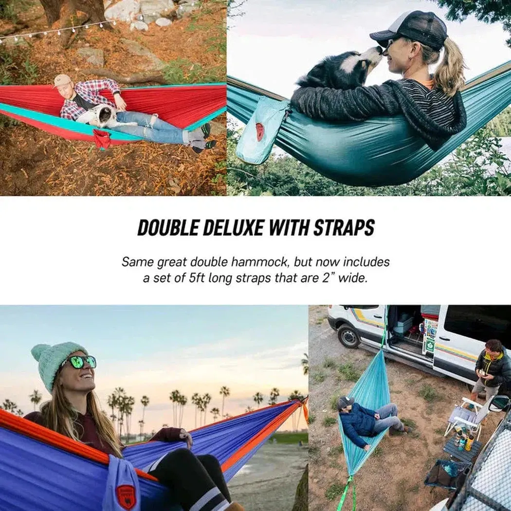 Grand Trunk Double Parachute Nylon Hammock with Straps