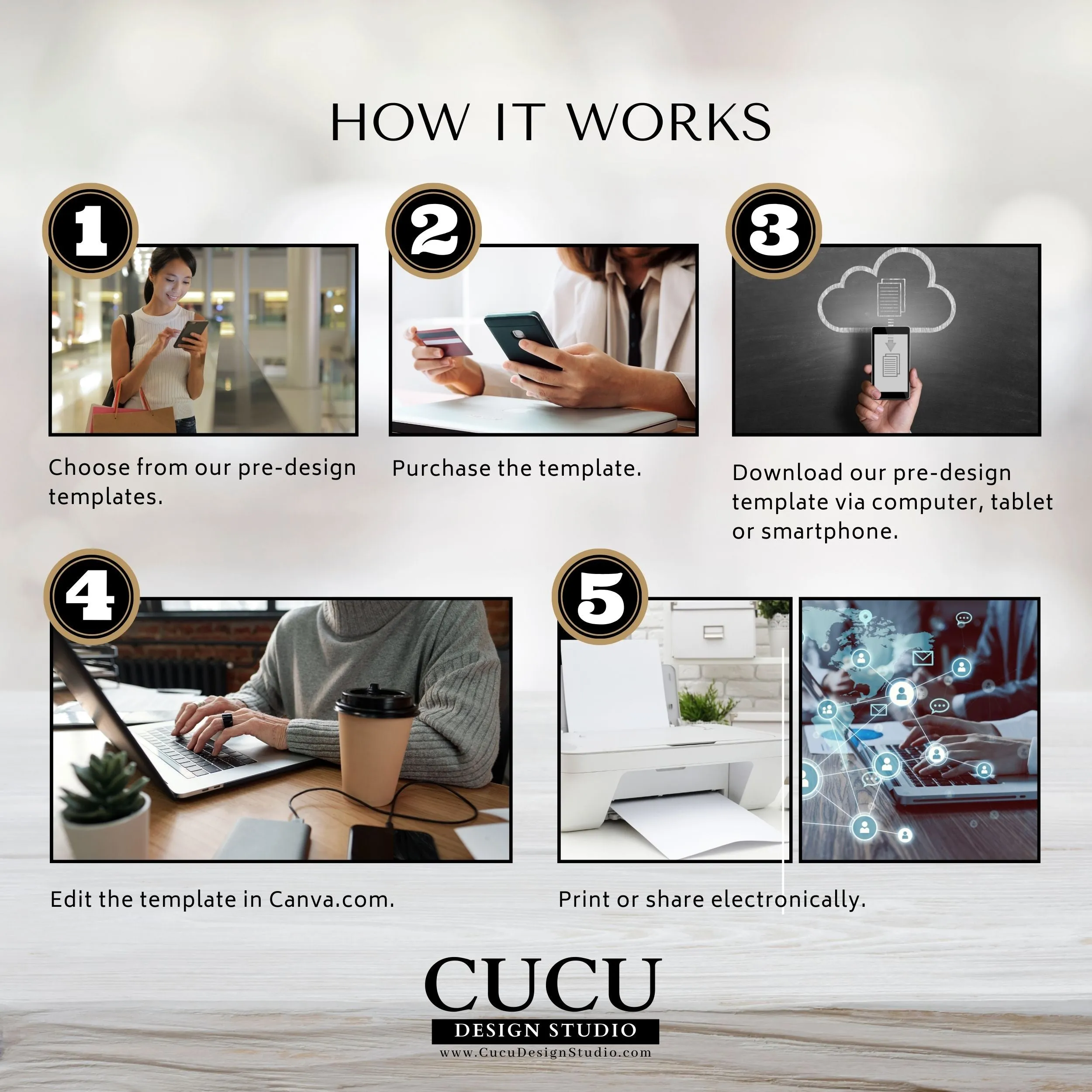 Green Flower Business Bundle | Price List | Business Card | Thank You Card