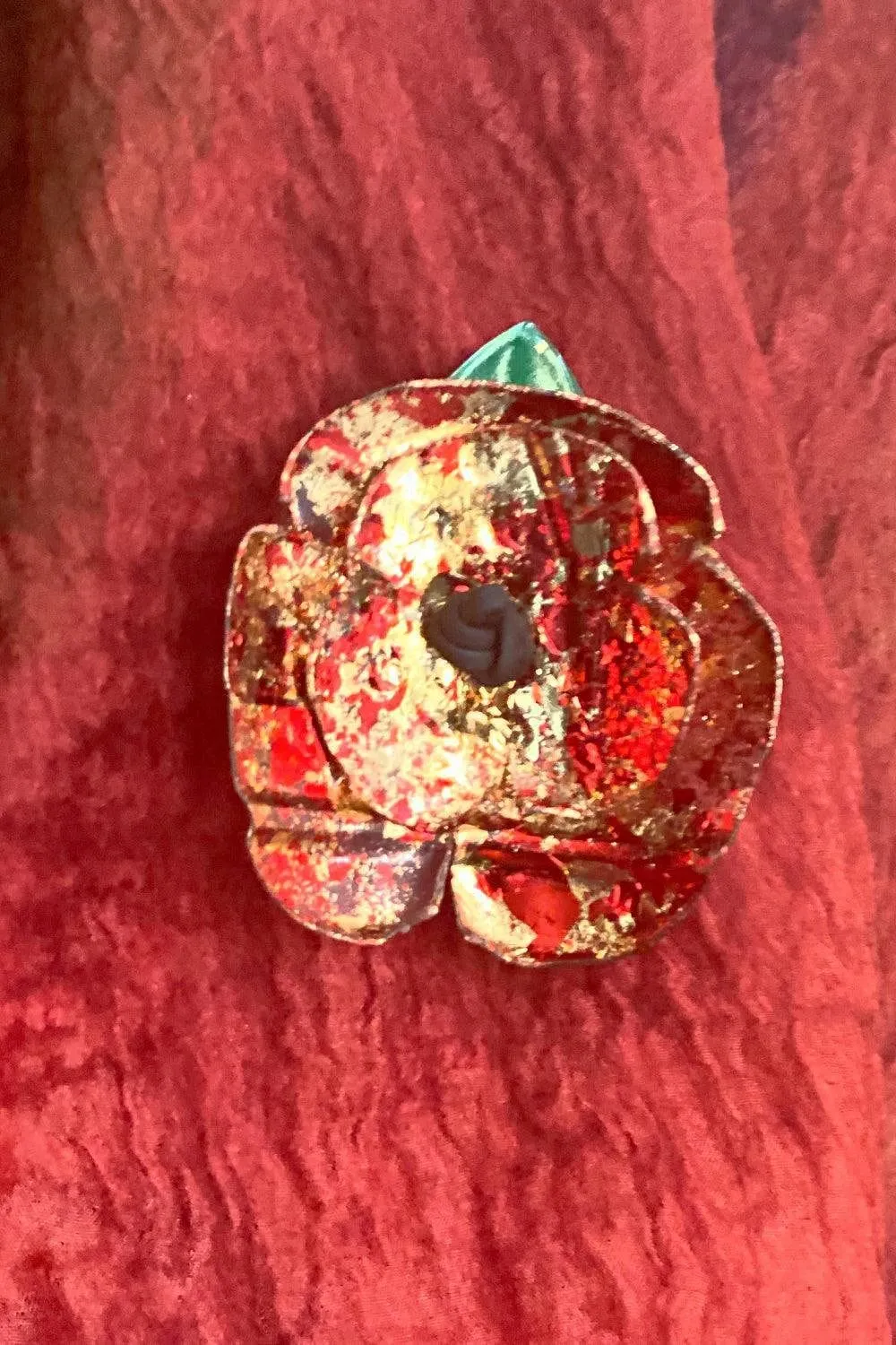 Hand Crafted Poppy Pin