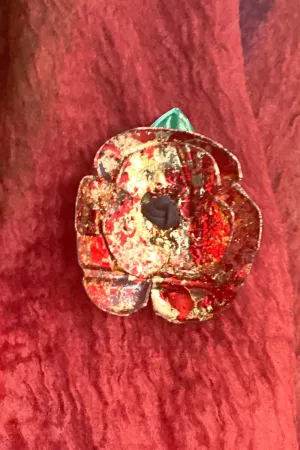 Hand Crafted Poppy Pin