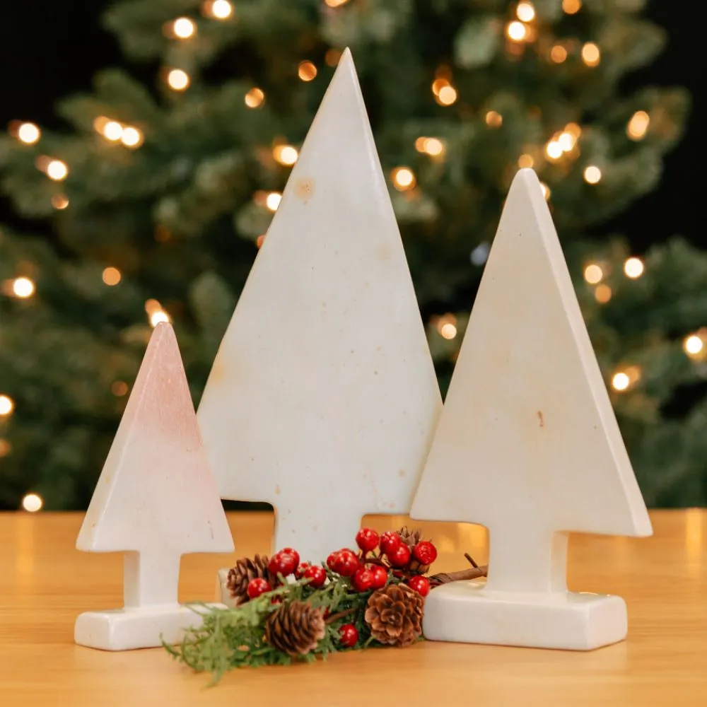 Kisii Stone Colorful Pattern Nativity Manger Set Holiday Trees