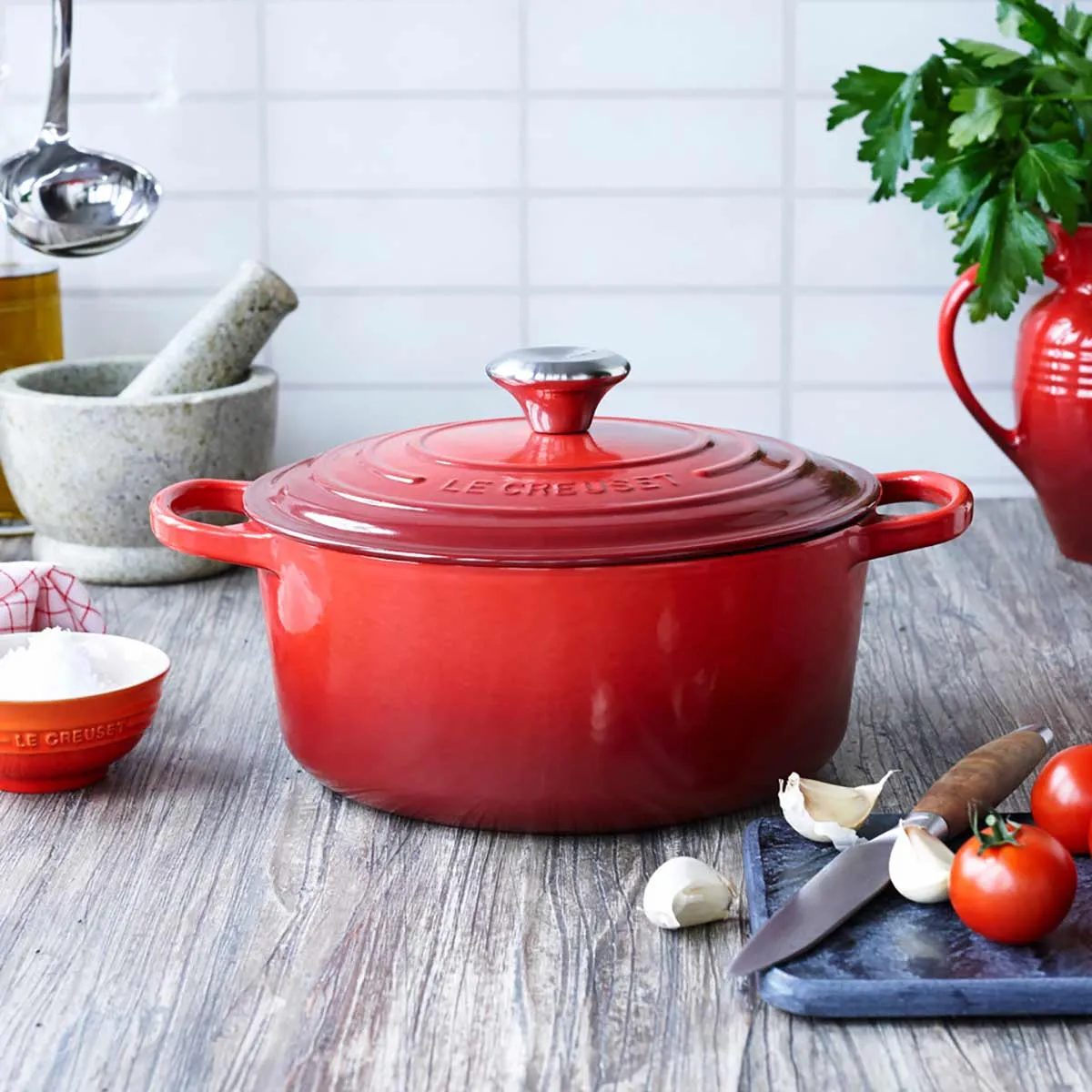 Le Creuset Signature Cast Iron Round Casserole Cerise 28cm (6.7L)