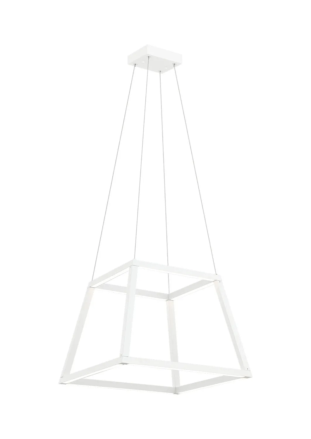 LED Chandelier from the Carlington Collection in Matte White Finish by Matteo Lighting