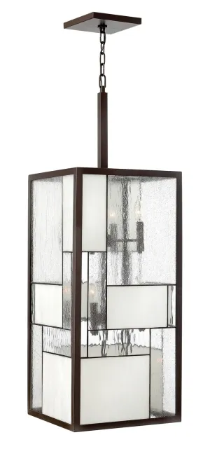 LED Foyer Chandelier from the Mondrian Collection in Buckeye Bronze Finish by Hinkley