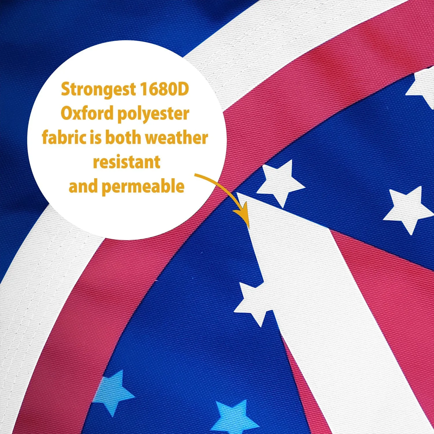 New Release! Giant American Flag Saucer Swing with Bonus Carabiners and Flags