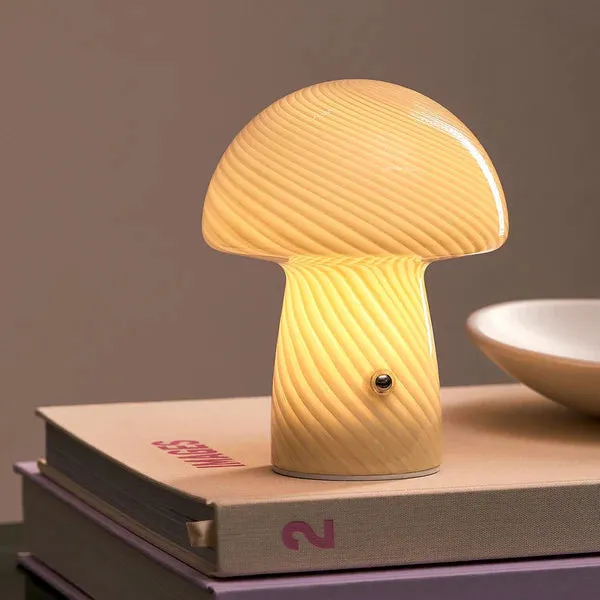 Portable Mini Glass Mushroom Lamp
