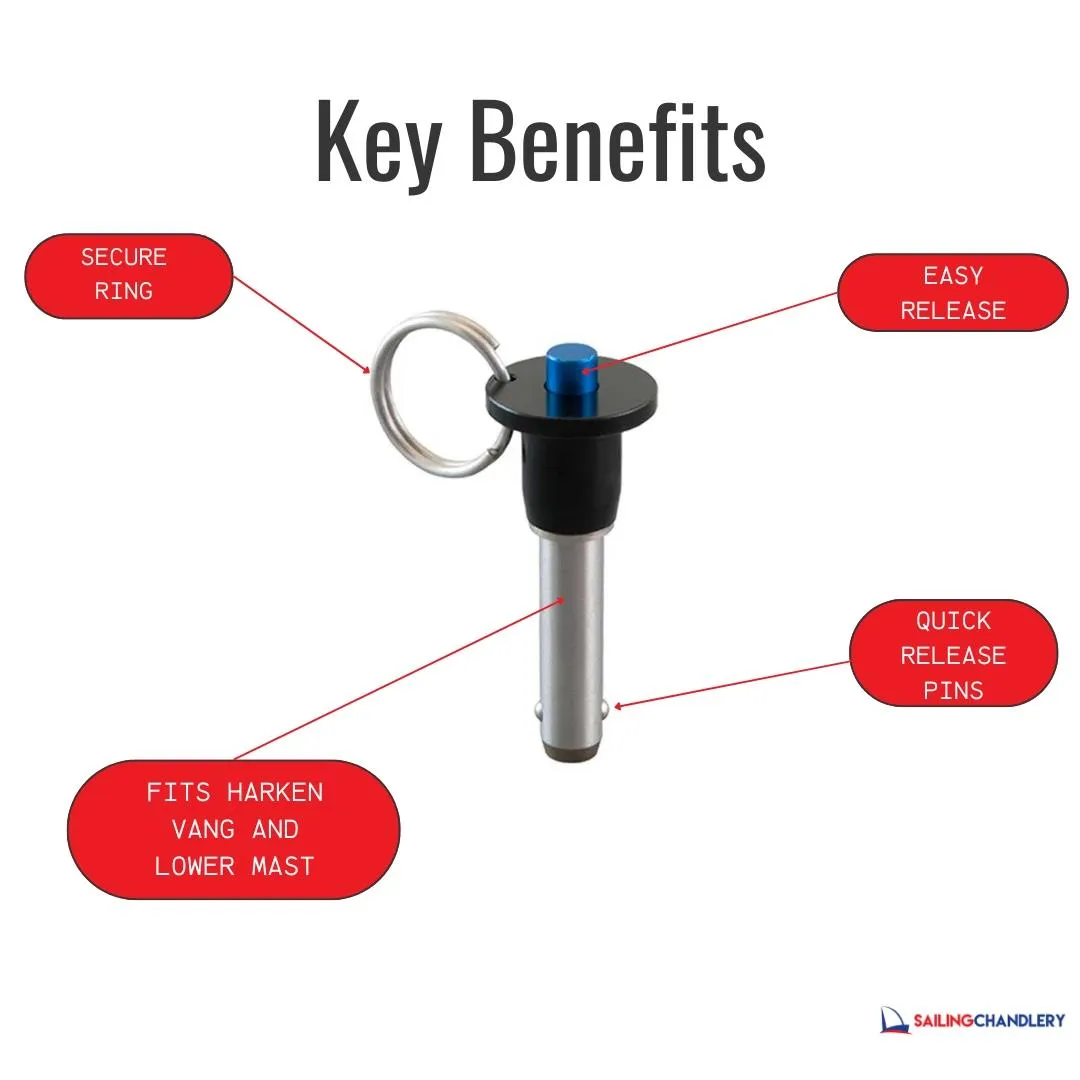 Push Button Quick Release Pin for Laser Harken Vang/Kicker