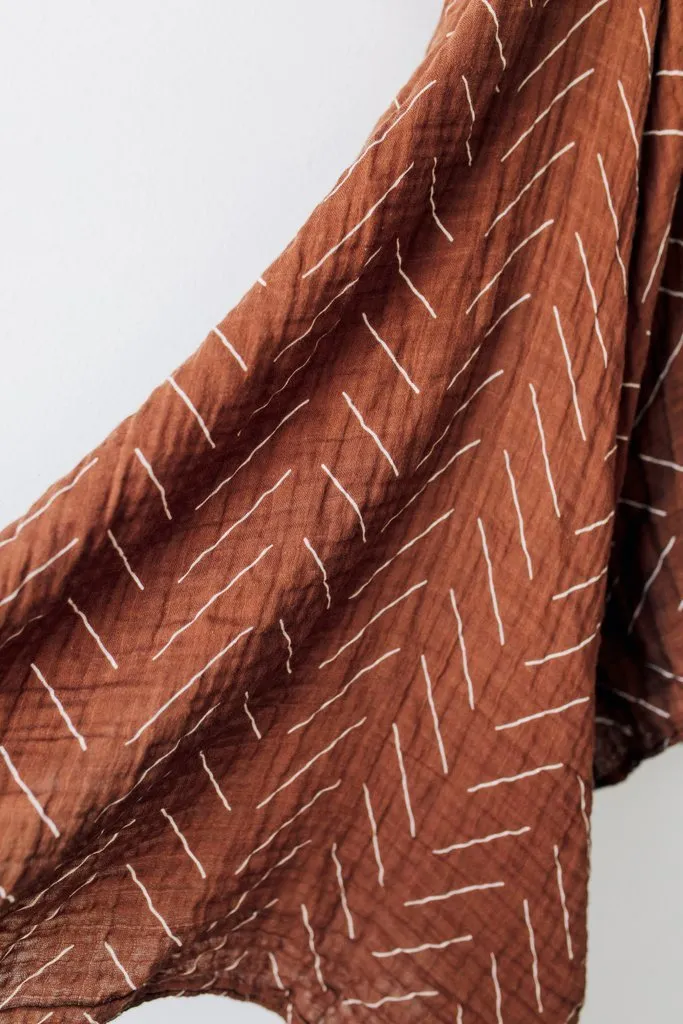 Rust Muslin Swaddle