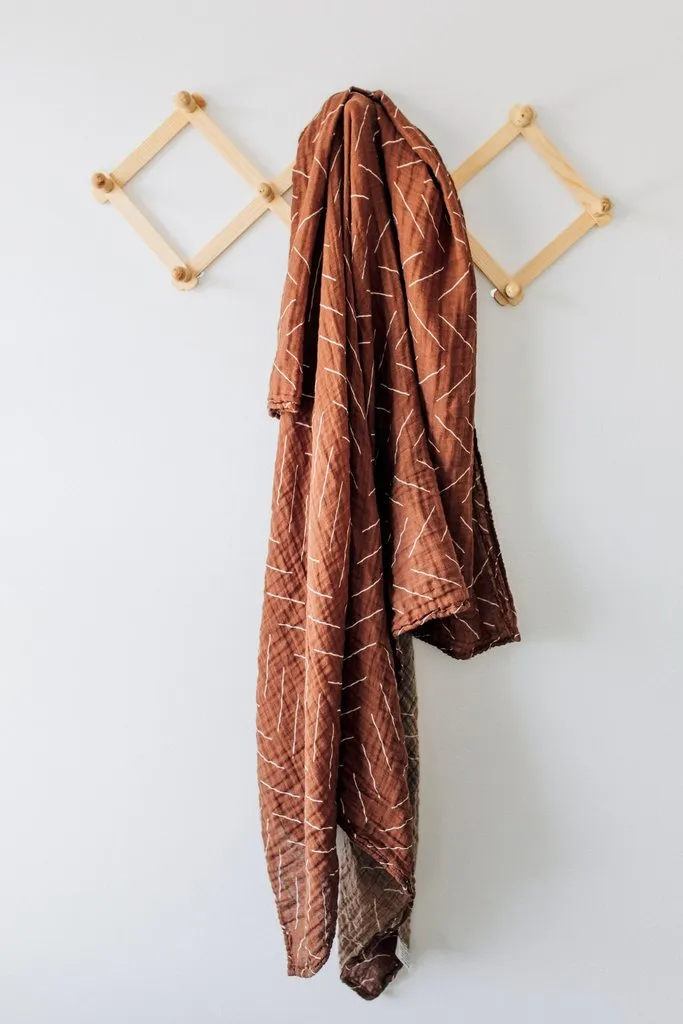 Rust Muslin Swaddle