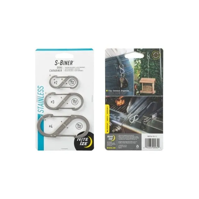 S-BINER STEEL COMBO - 3 PACK