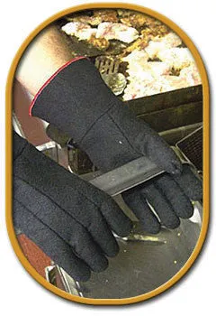 SHOWA Best Glove Size 9 Black 14" Char-Guard Non-Woven Lined Heat Resistant Glove With Gauntlet Cuff