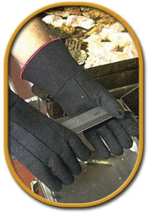 SHOWA Best Glove Size 9 Black 14" Char-Guard Non-Woven Lined Heat Resistant Glove With Gauntlet Cuff
