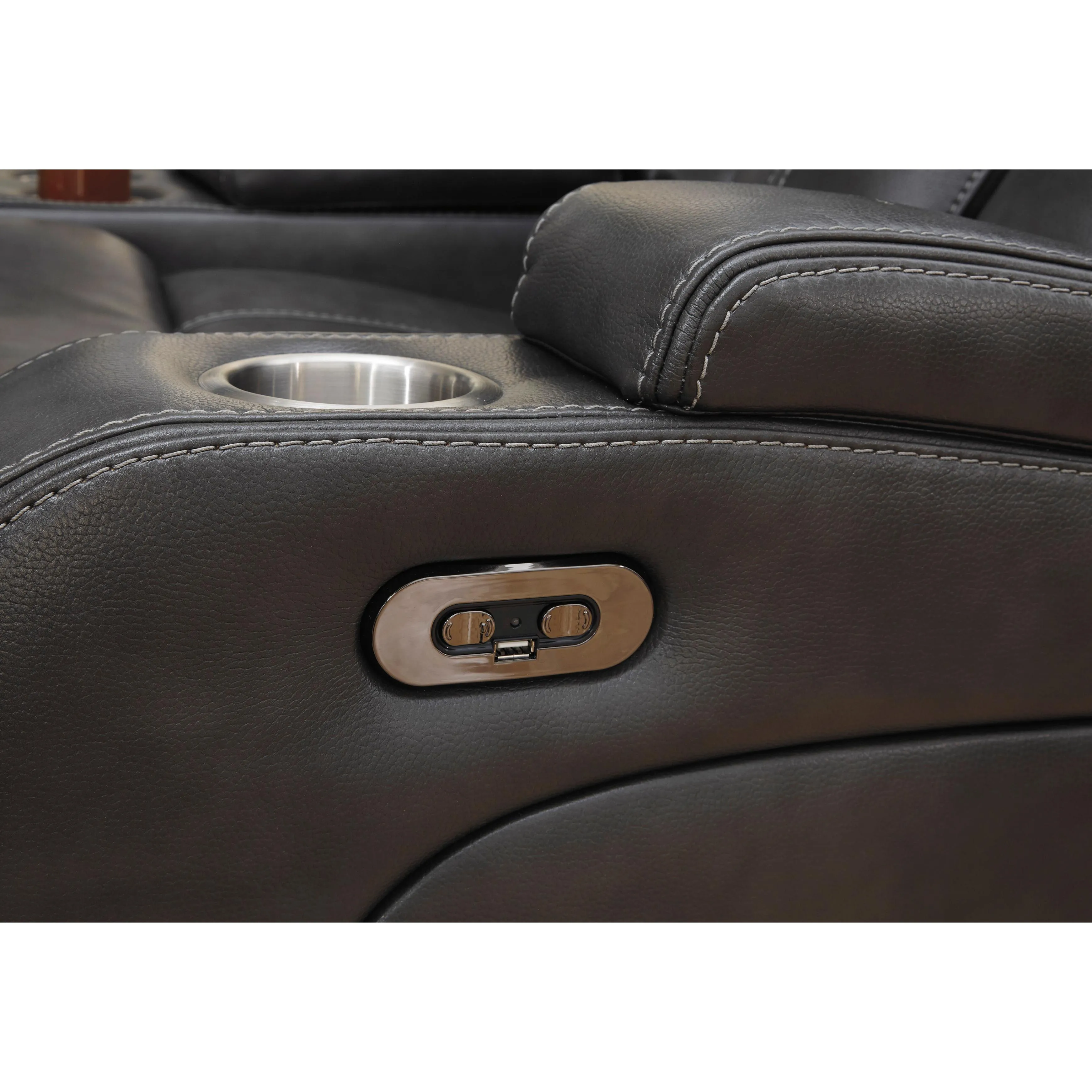 Signature Design by Ashley Turbulance Power Leather Look Recliner 8500113C