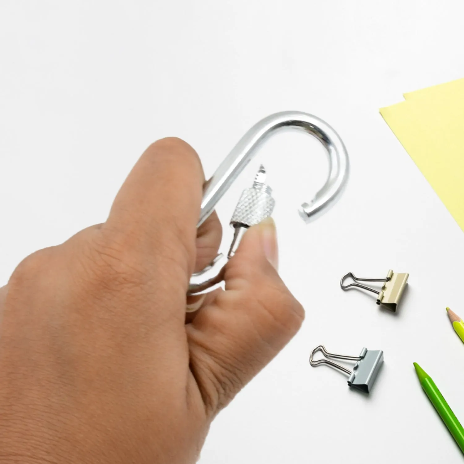 Snap Hook with Screw-Stainless Steel Snap Hook Clip Heavy Duty, Carabiner Clip (660 MM / 2 Pcs Set)