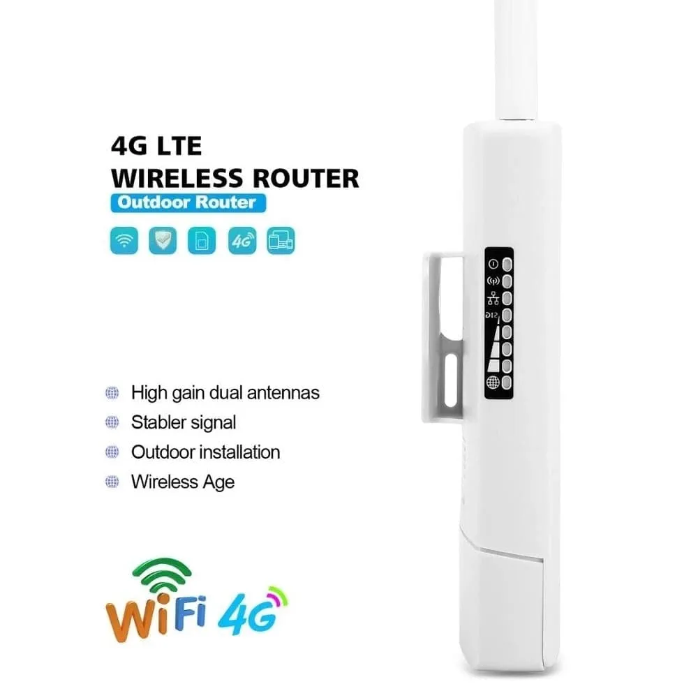 Solar Panel Powered Outdoor 4G LTE CPE Router Kit CAT4 2.4G Wifi Waterproof 3G 4G SIM Card Solar Router System