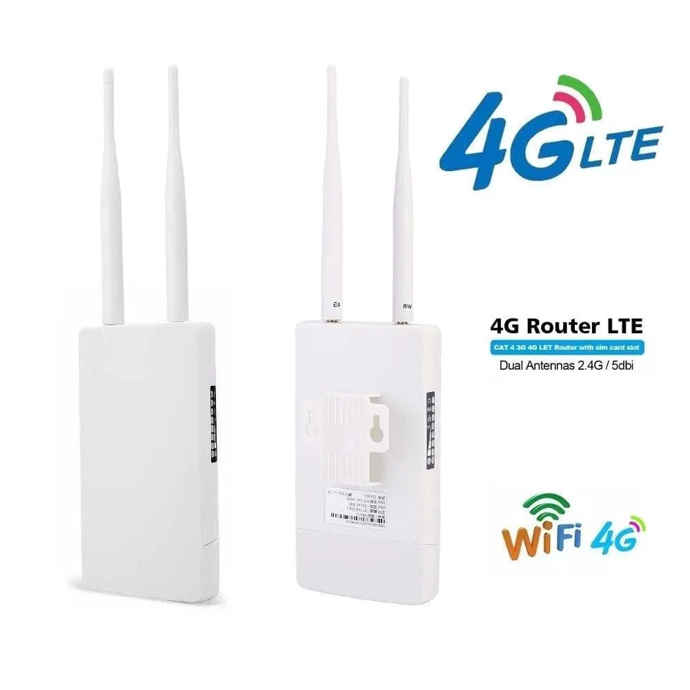 Solar Panel Powered Outdoor 4G LTE CPE Router Kit CAT4 2.4G Wifi Waterproof 3G 4G SIM Card Solar Router System
