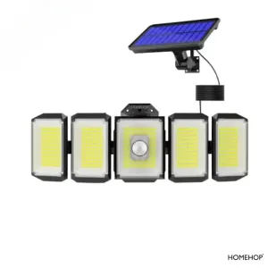 Solar Sensor Lights With Motion Sensor Lamp For Home Outdoor Garden (Waterproof, Cool White, Renewed)