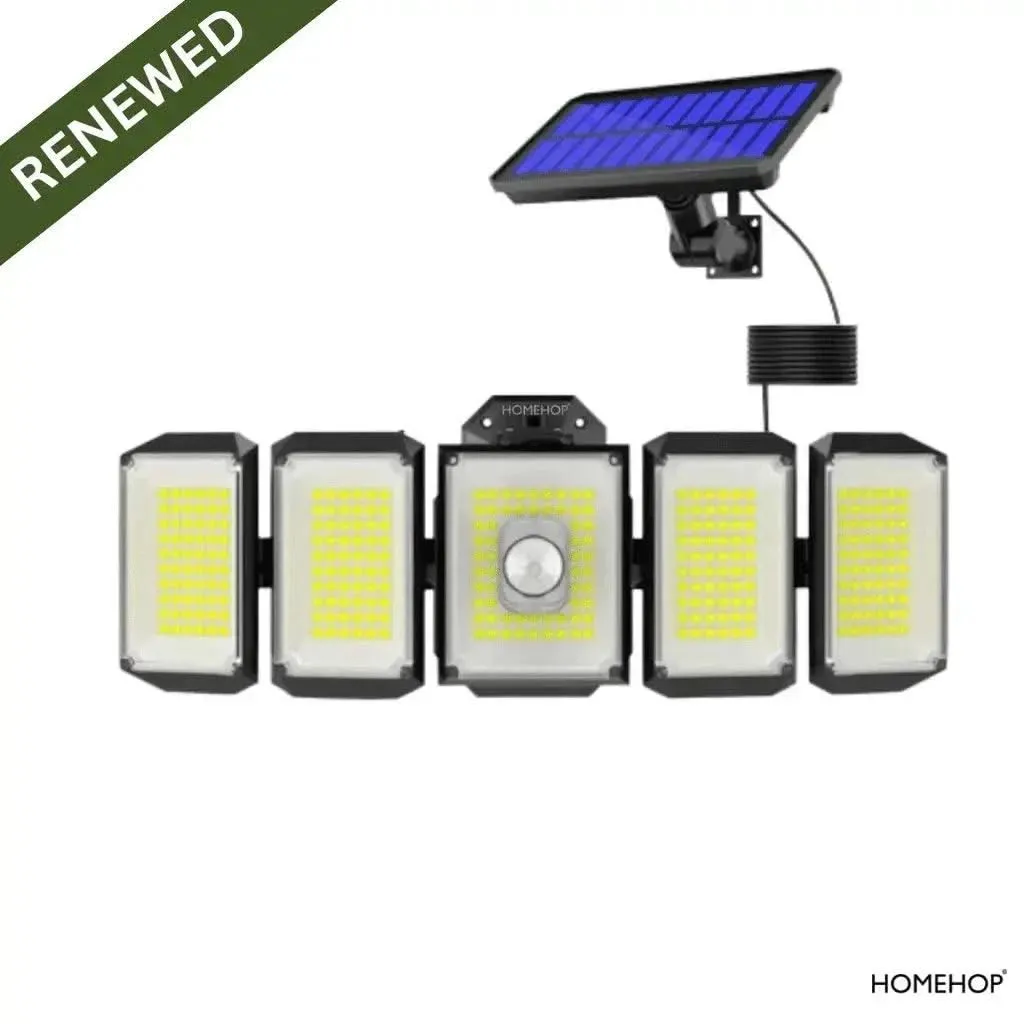 Solar Sensor Lights With Motion Sensor Lamp For Home Outdoor Garden (Waterproof, Cool White, Renewed)
