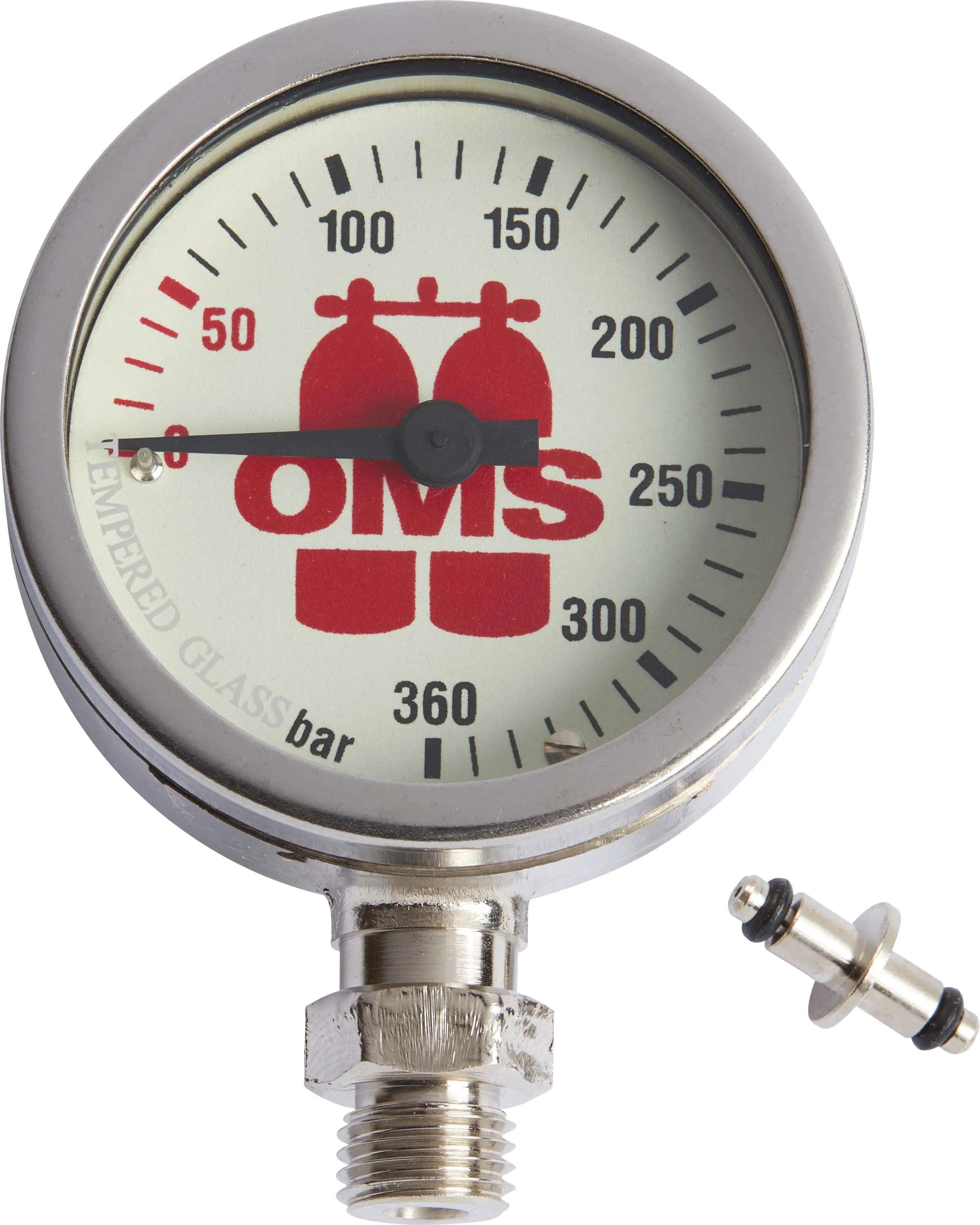 SPG 52 mm, Mineral Glass, Nickel Finishing, "OMS" 0-360 Bar