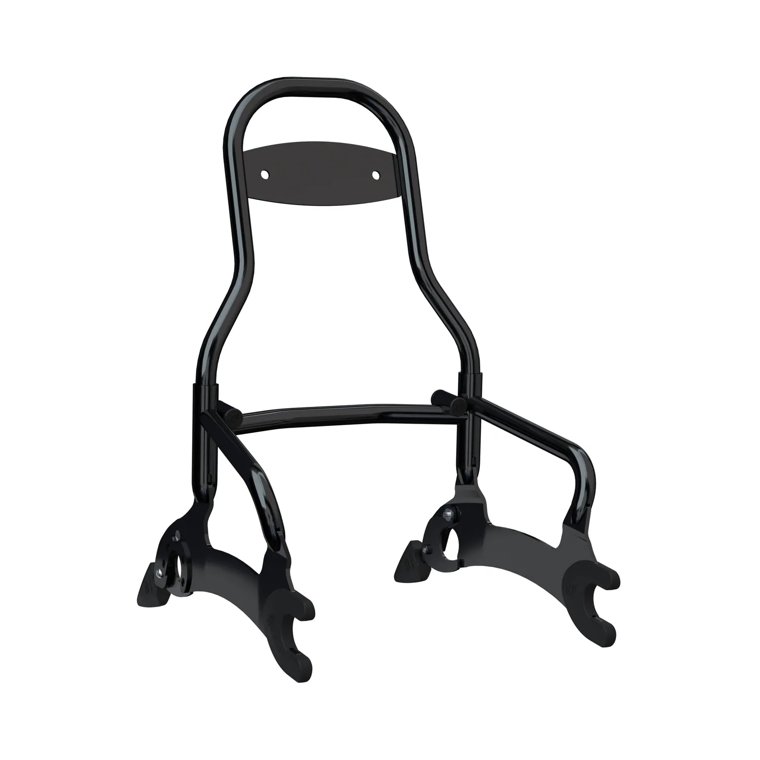Steel 12 in. Universal Quick Release Passenger Sissy Bar -Thunder Black