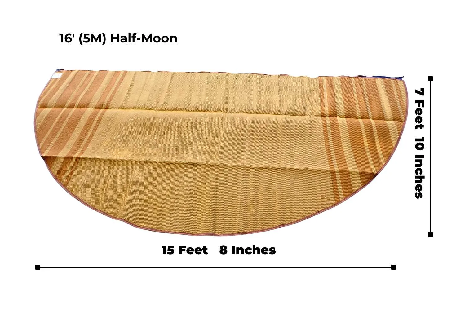 Striped Bell Tent Floor Matting | Citrus Tones | 16' (5M)