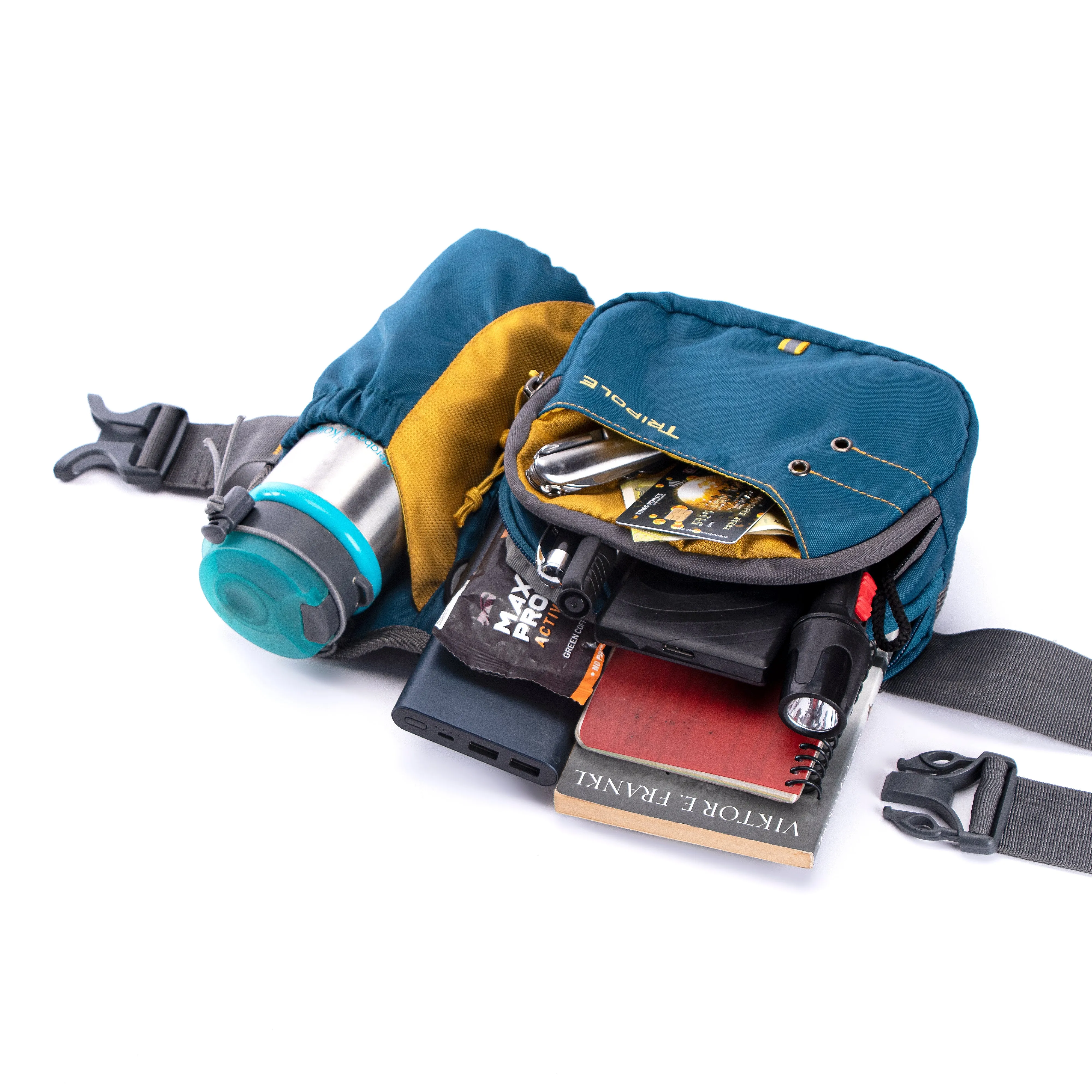 Tripole Hydra Waist Pack with Bottle Holder for Running, Cycling and Daily Use | Blue