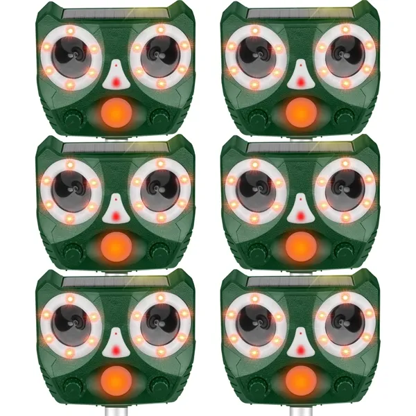 Ultrasonic Animal Repeller Outdoor, Solar Powered Squirrels Repeller Waterproof Deer Repeller for RatsDog, Cat, Squirrels, Bird, Rabbit, Deer, Raccoon Farm Yard Garden