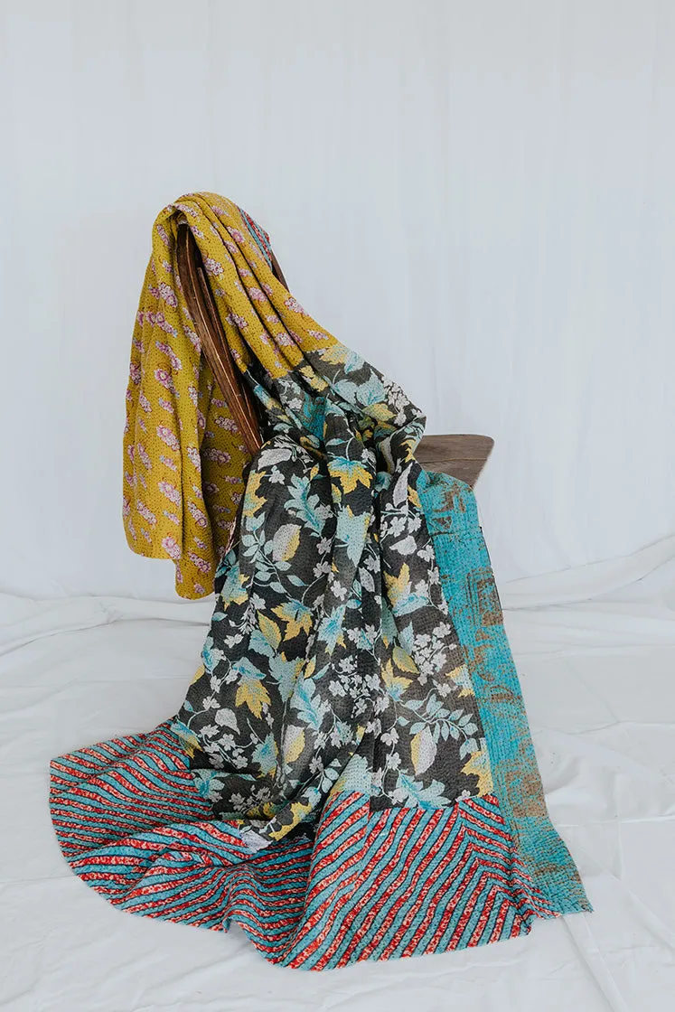 Vintage Kantha Blanket - #17