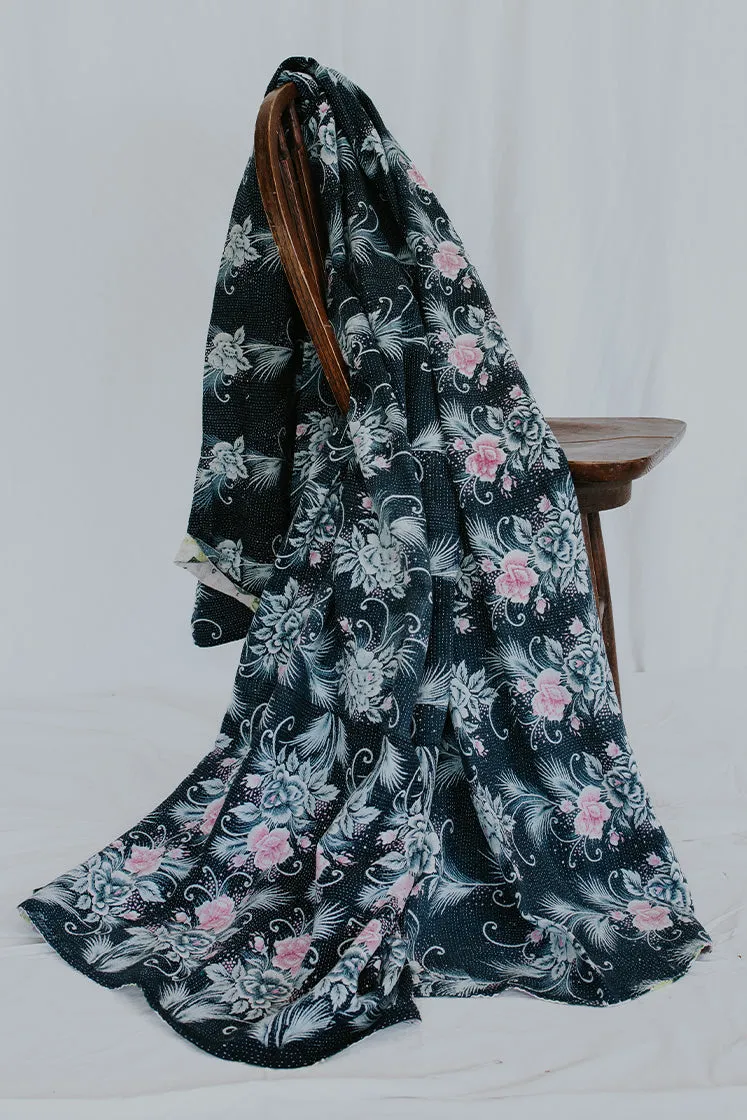 Vintage Kantha Blanket "FF"