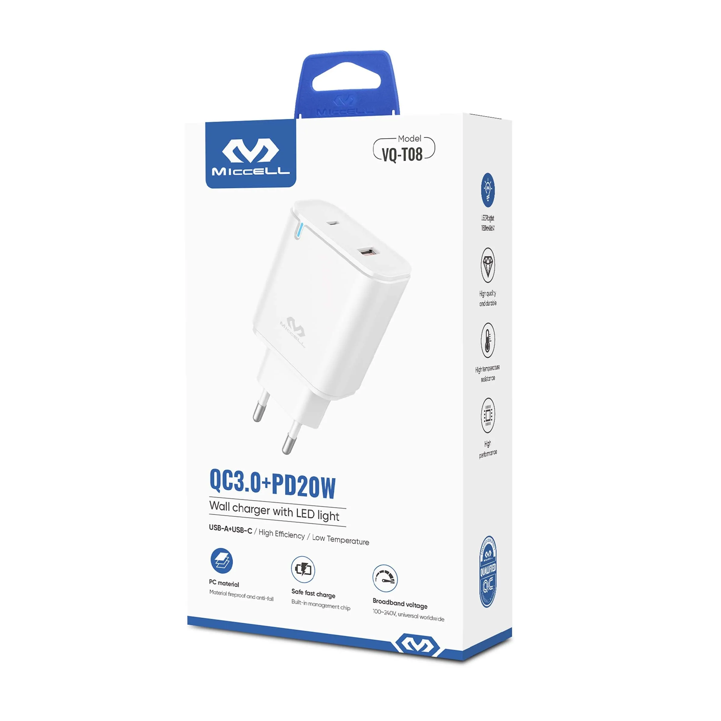 WALL CHARGER EU PLUG (20W)
