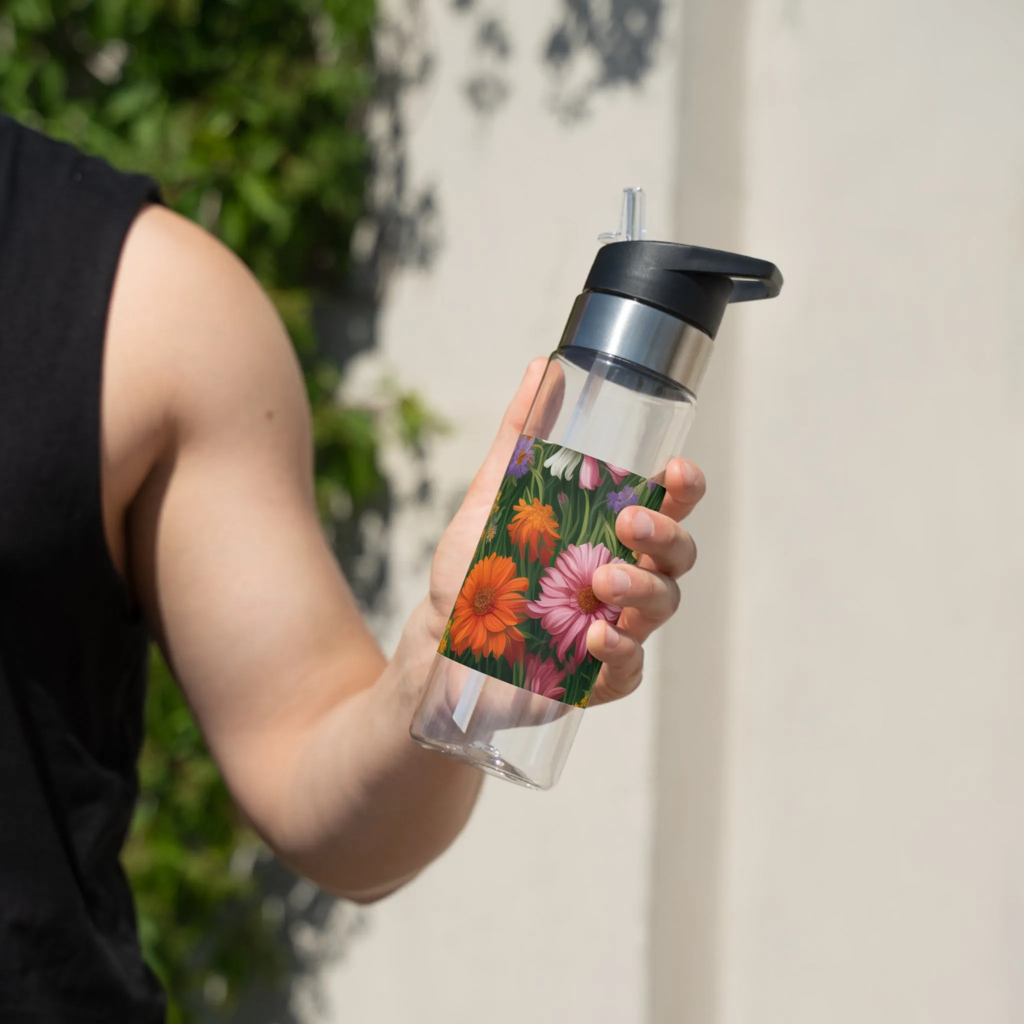 Wildflower Field, 20oz Sport Water Bottle, BPA-Free, Tritan™ plastic