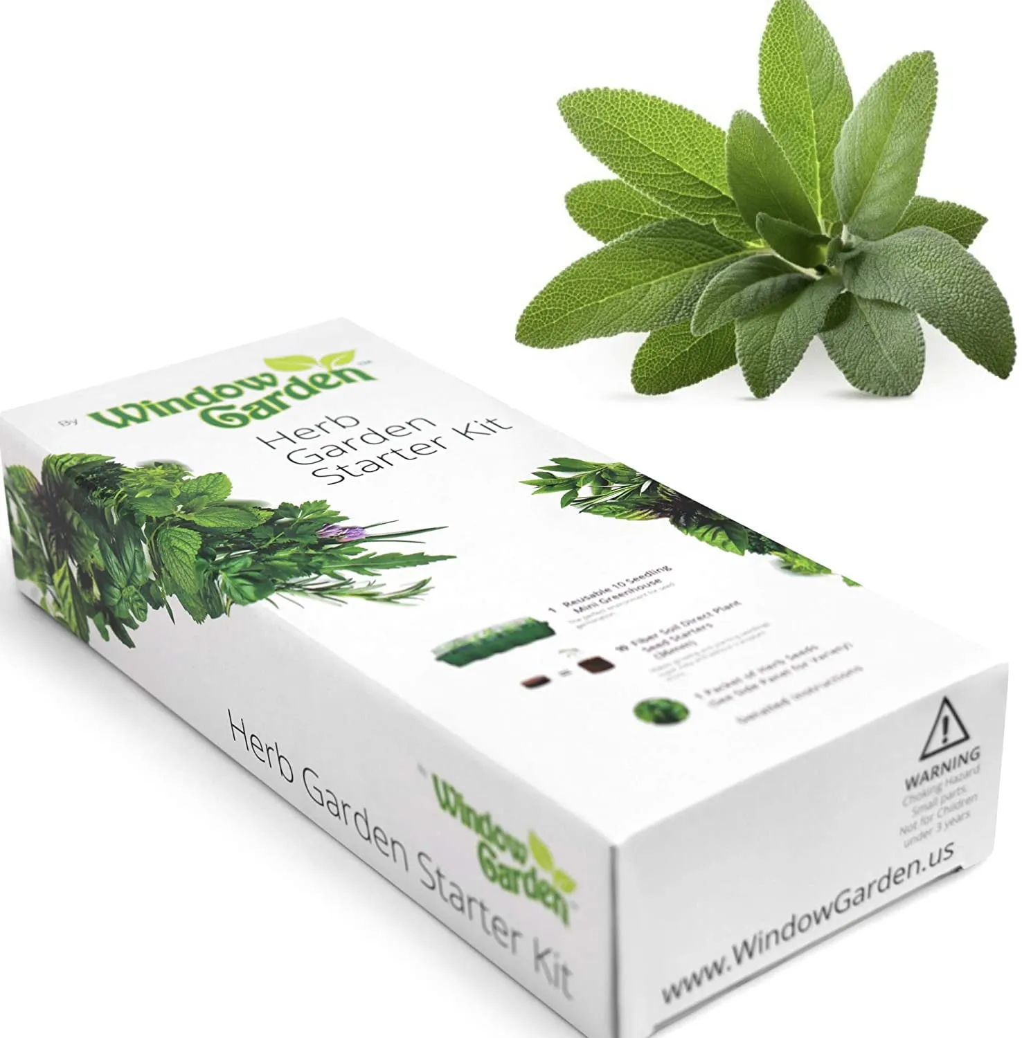 Window Garden - Basil Herb Kit - Grow Your Own Food. Germinate Seeds on Your Windowsill