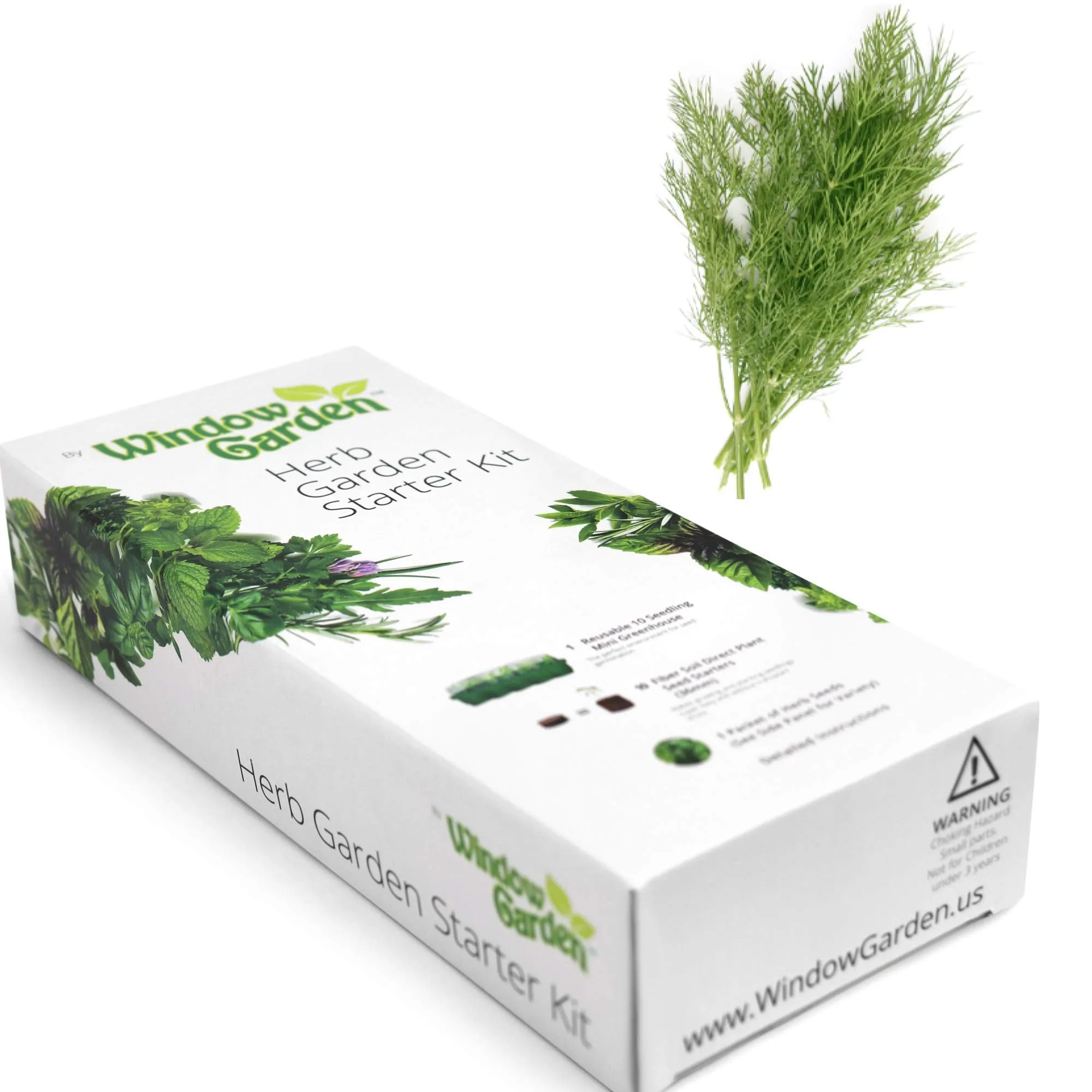 Window Garden - Basil Herb Kit - Grow Your Own Food. Germinate Seeds on Your Windowsill