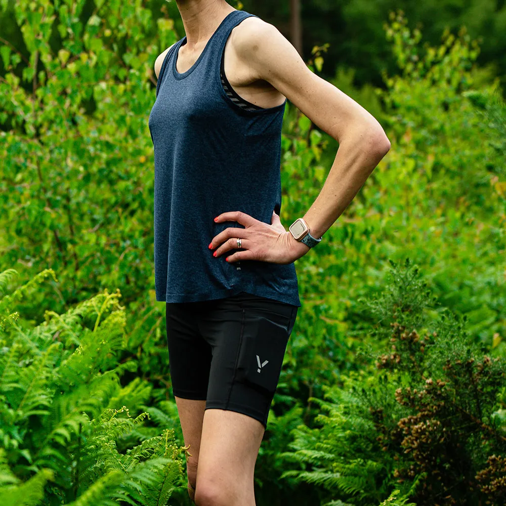 Womens Stellar Tech Singlet (Navy)
