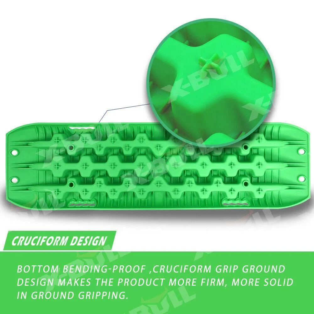 X-BULL Recovery tracks Sand tracks 2pcs Sand / Snow / Mud 10T 4WD Gen 3.0 - Green